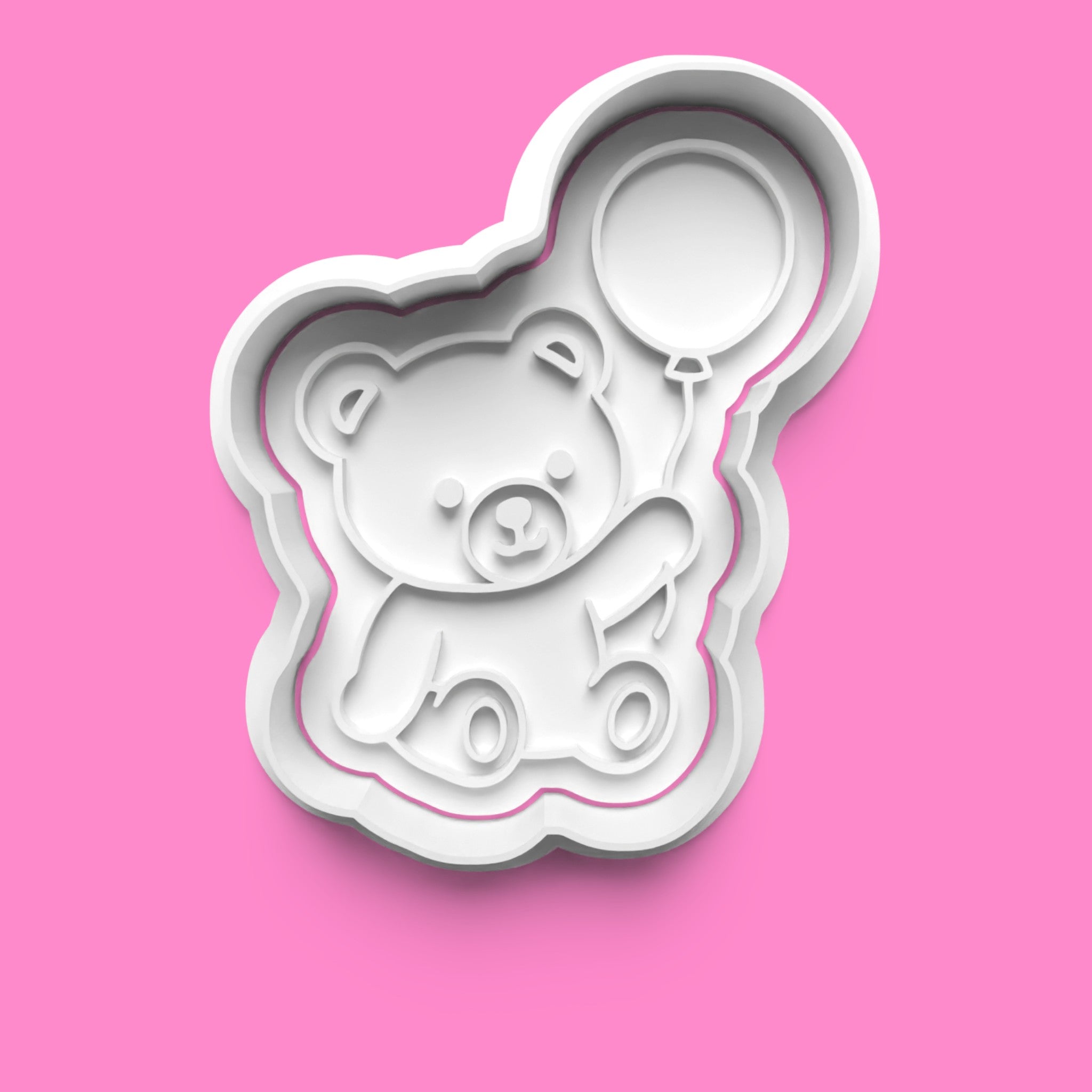 Kawaii Teddy Bear Cookie Cutter & Stamp Set | Cute Baby Shower & Birthday Bear Designs | 7cm - 10cm