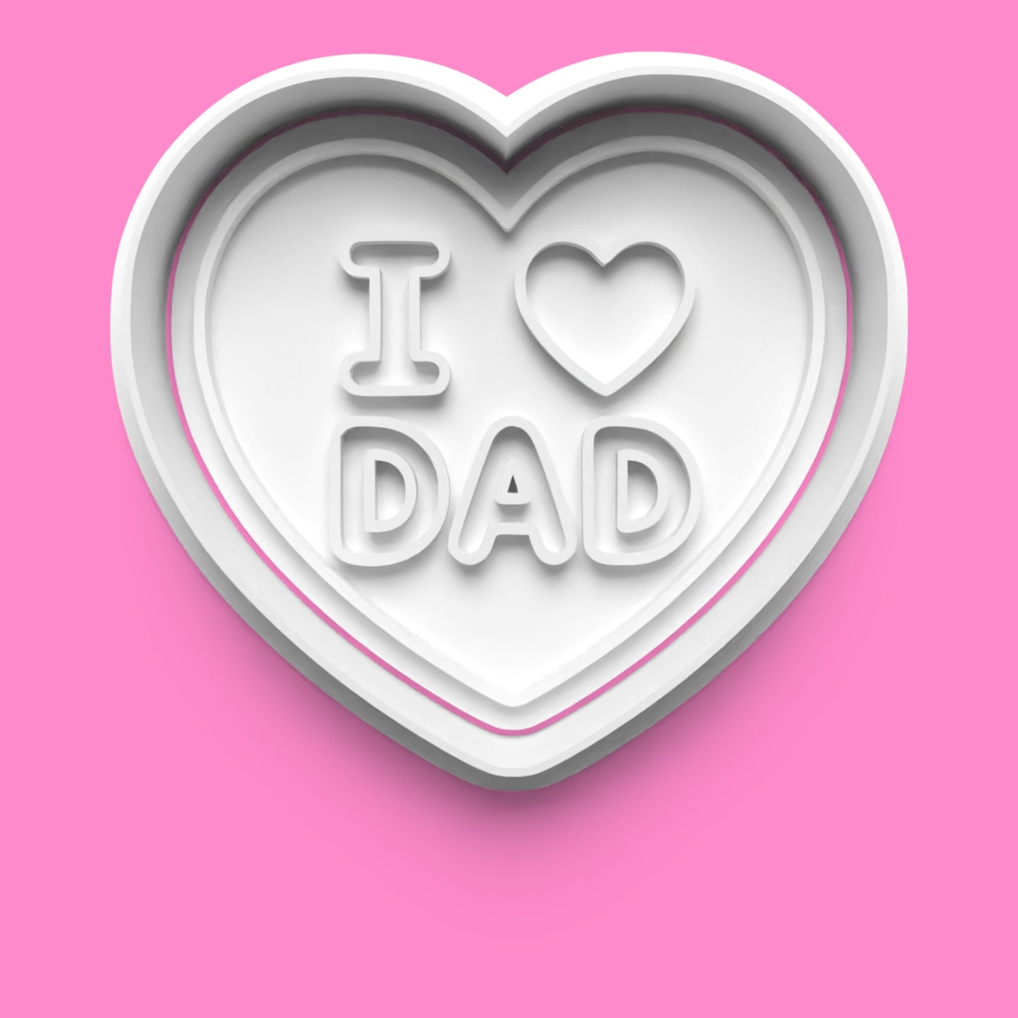 Father's Day Cookie Cutter & Stamp Set | Best Dad Trophy, Teddy Bear, Necktie & I Heart Dad Designs | 7cm - 10cm
