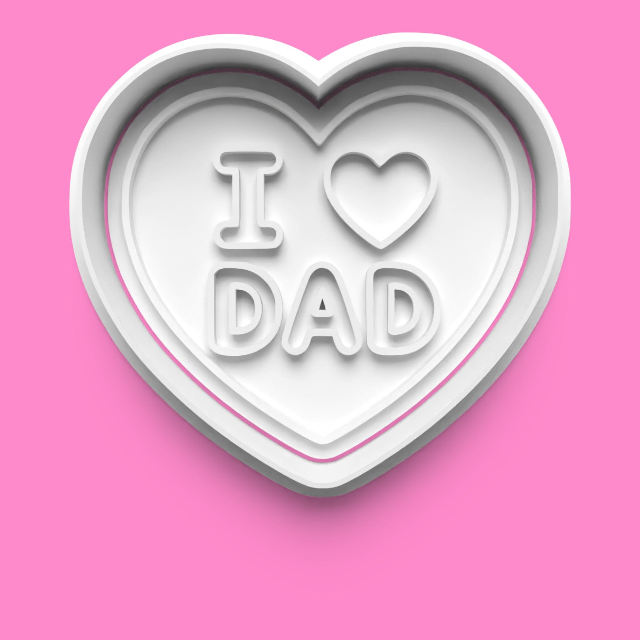 Father's Day Cookie Cutter & Stamp Set | Best Dad Trophy, Teddy Bear, Necktie & I Heart Dad Designs | 7cm - 10cm