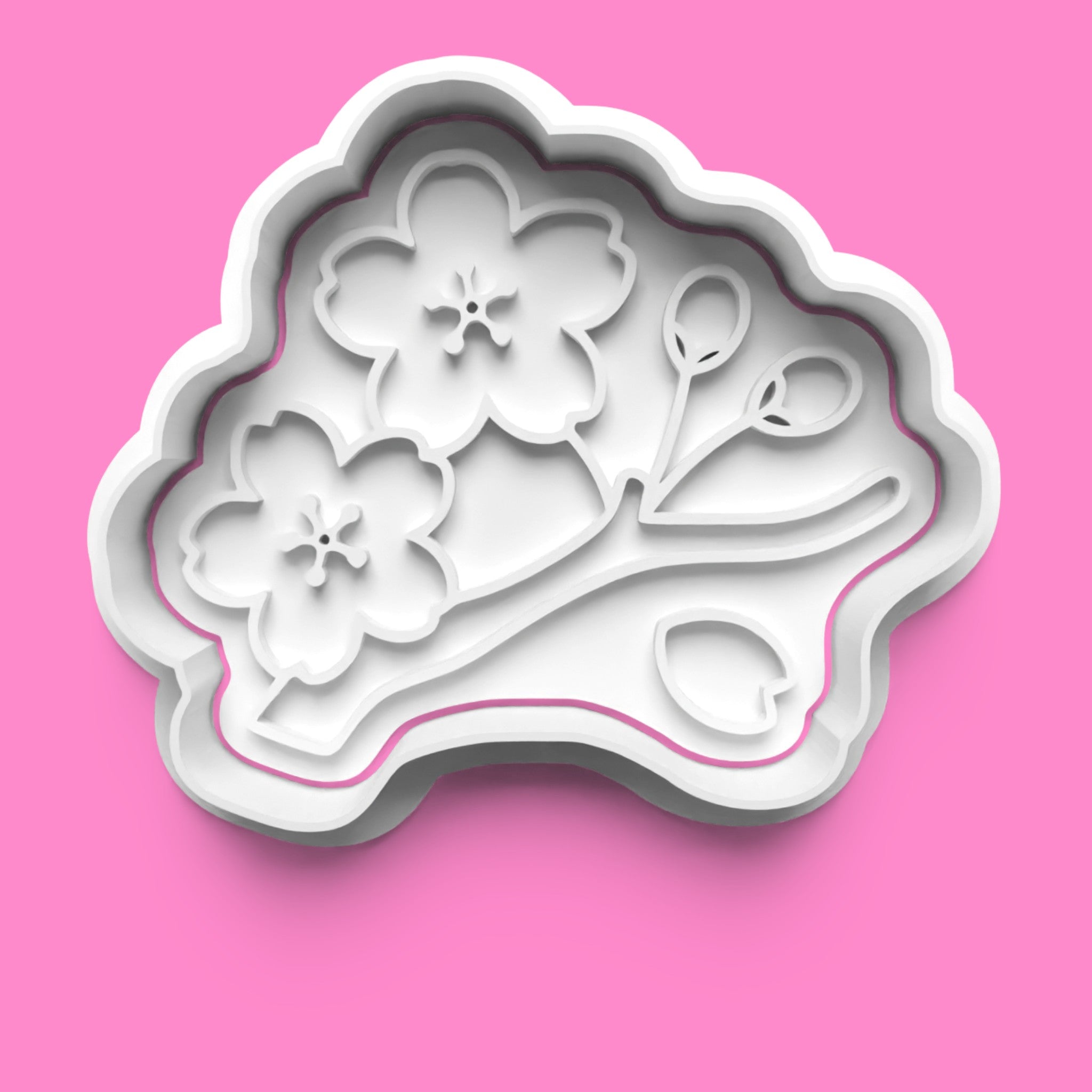 Japanese Cherry Blossom Sakura Cookie Cutter & Stamp Set | Sakura Tree, Blossom Branch & Traditional Picnic Designs | 7cm - 10cm