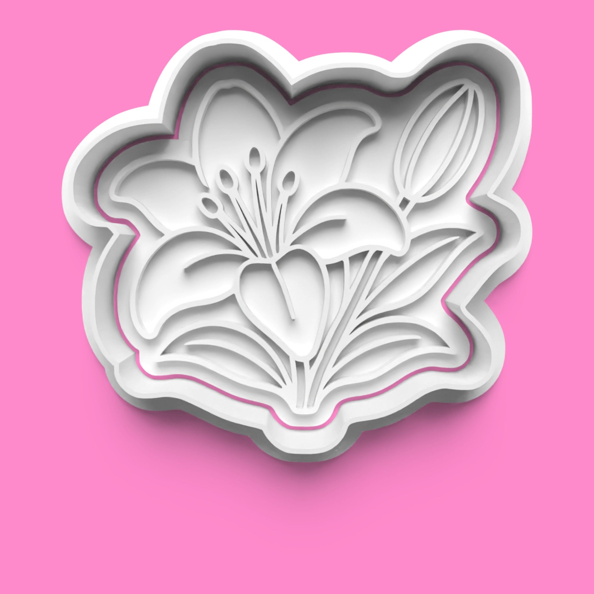 Premium Garden Blooms Cookie Cutter & Stamp Set | Rose, Peony, Hibiscus & Tiger Lily Designs | 7cm - 10cm