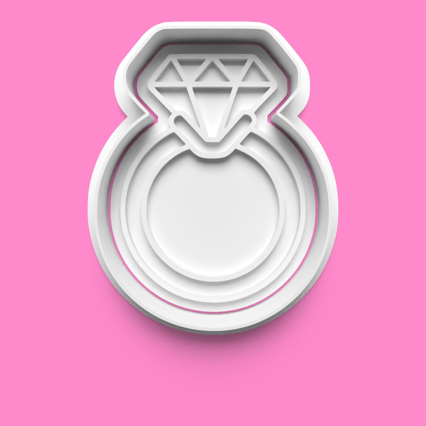Glamour Jewelry Cookie Cutter & Stamp Set | Diamond Ring, Heart Necklace & Elegant Earrings Designs | 7cm - 10cm