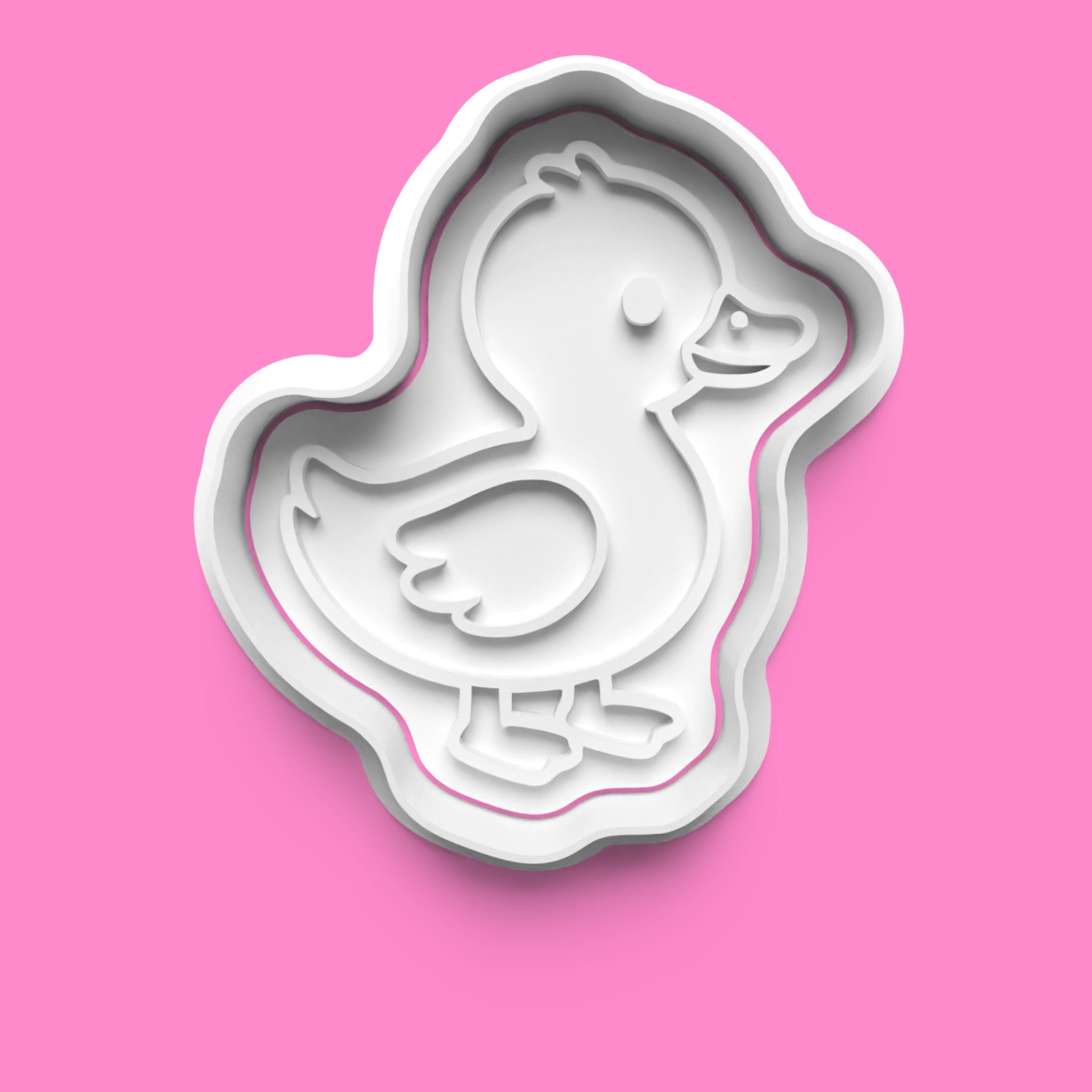 Cute Duck Cookie Cutter & Embosser Set – Duckling Set of 4, 3 Sizes (Easter & Baby Shower)