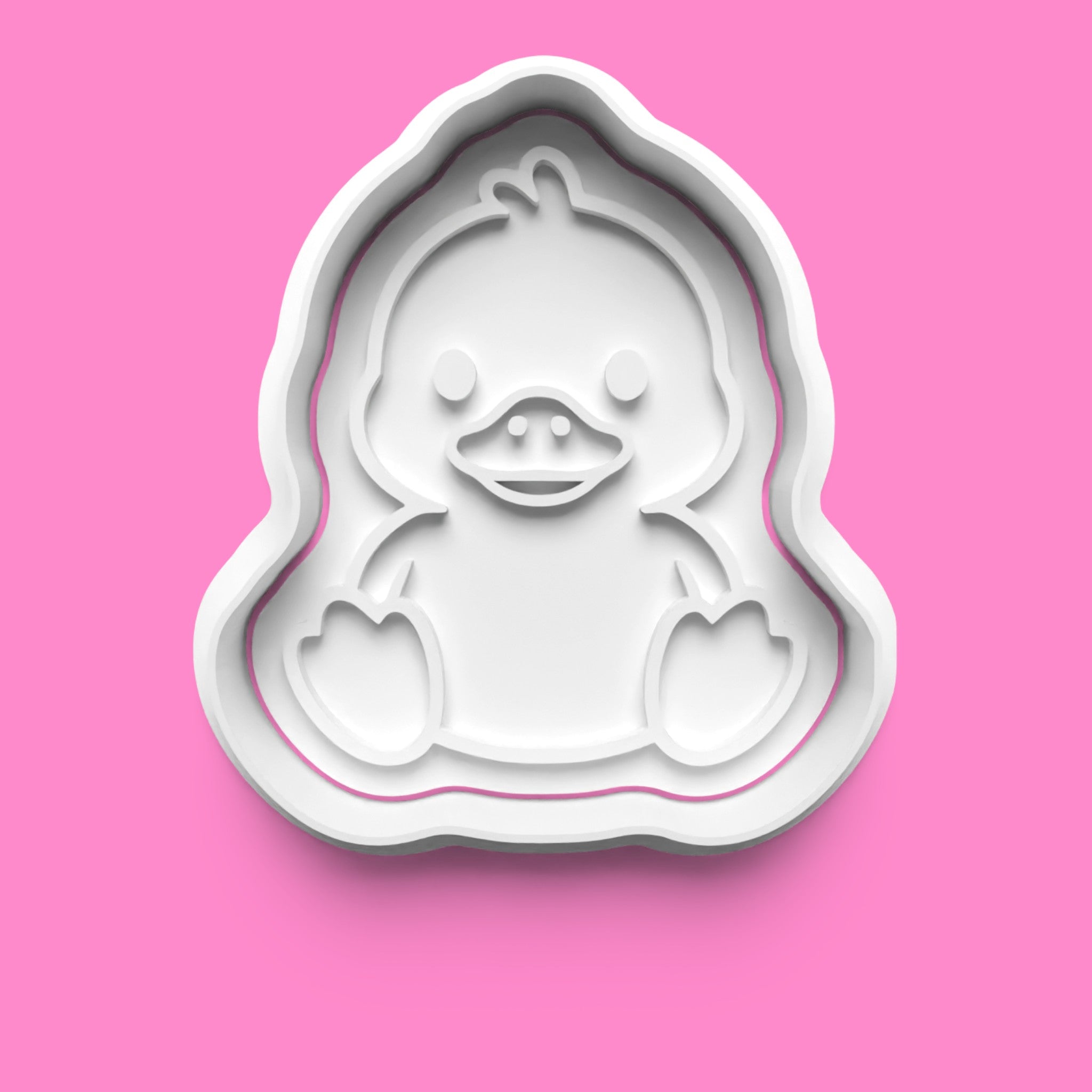 Cute Duck Cookie Cutter & Embosser Set – Duckling Set of 4, 3 Sizes (Easter & Baby Shower)