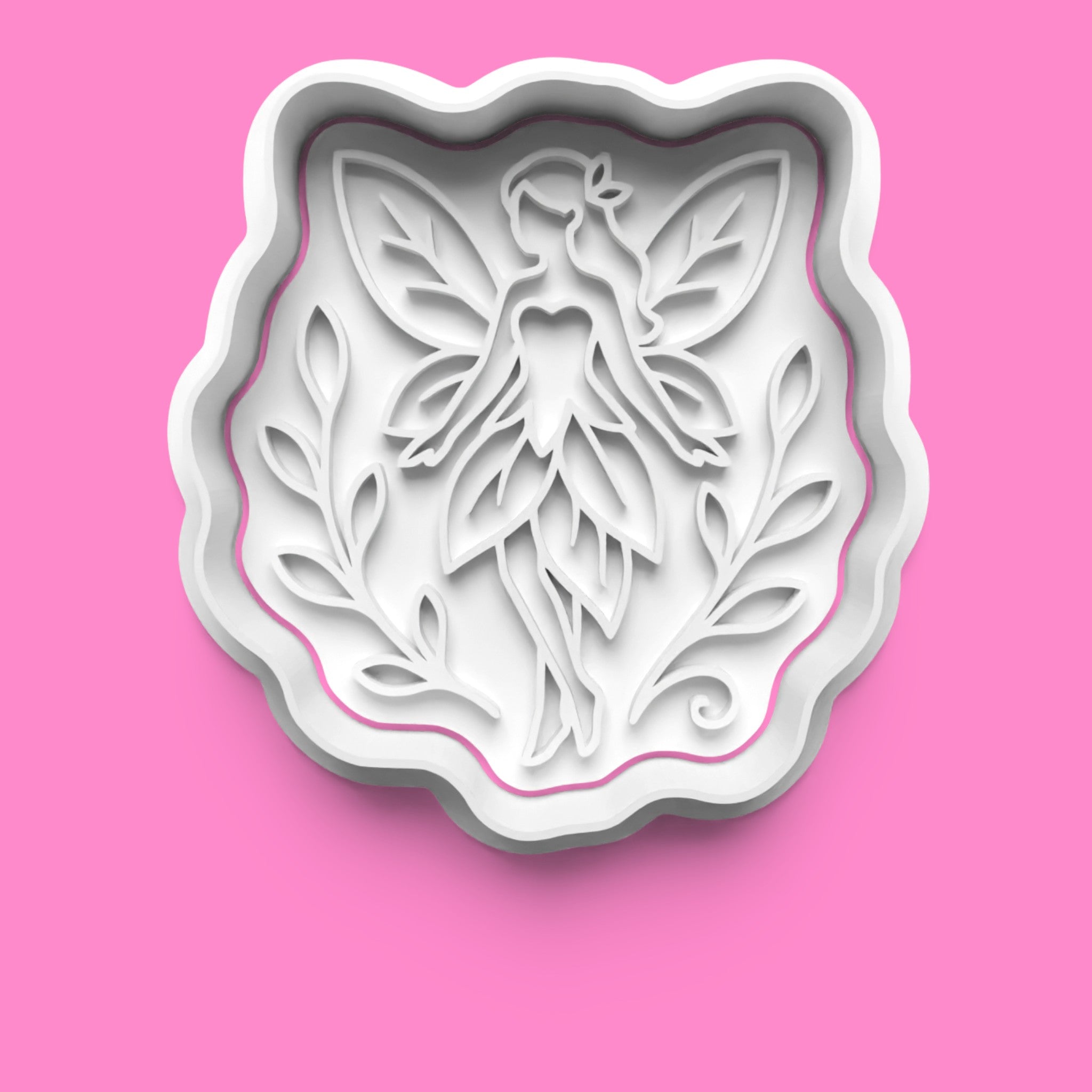 Fairy Cookie Cutter & Embosser Set – Botanical Woodland Fairy Set of 4 (3 Sizes)