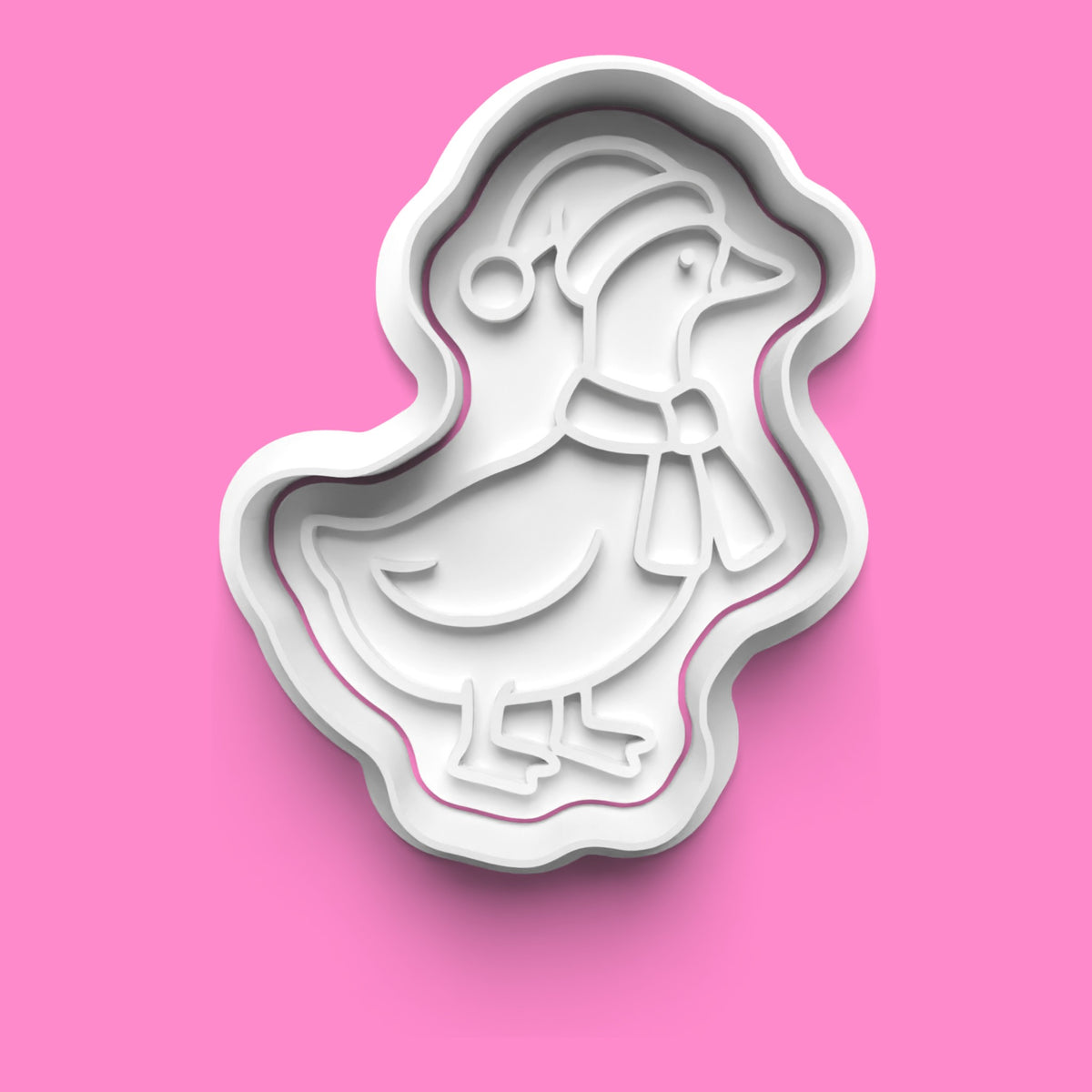 Merry Goosemas Christmas Goose Cookie Cutter & Embosser Set