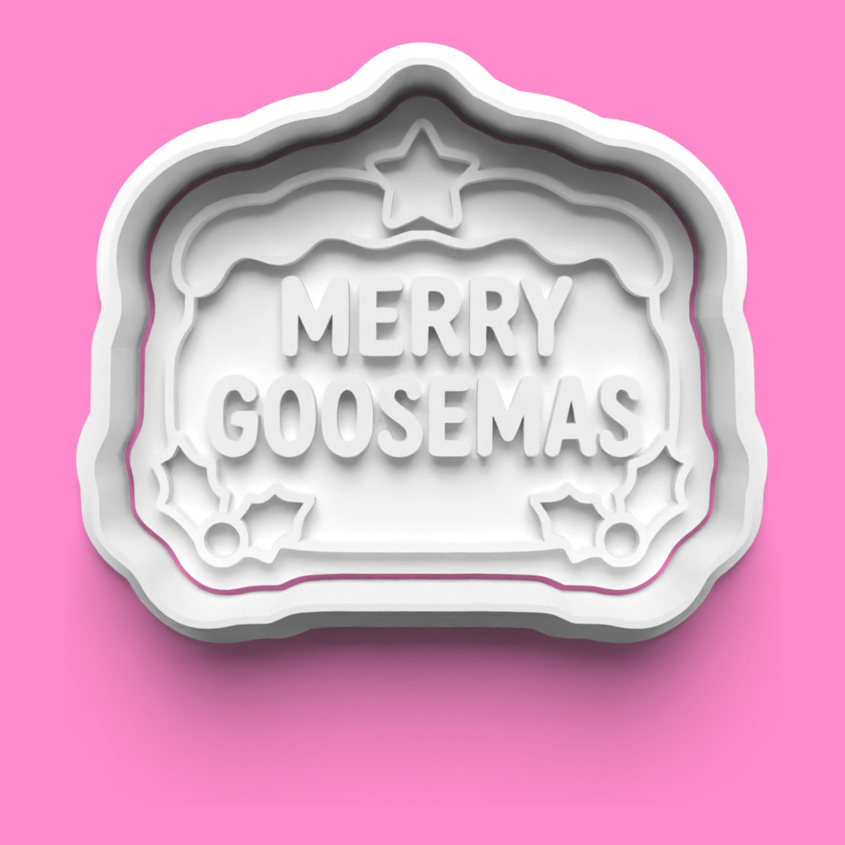 Merry Goosemas Christmas Goose Cookie Cutter & Embosser Set