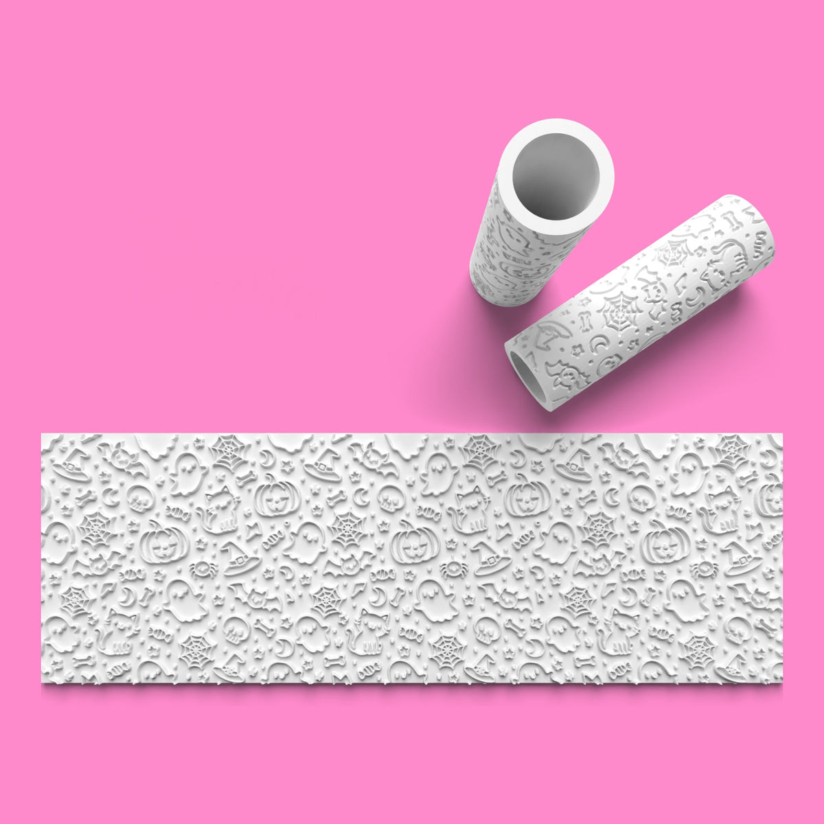 Cute Halloween Textured Roller – Emboss & Outboss | Fondant & Cookie Decorating.