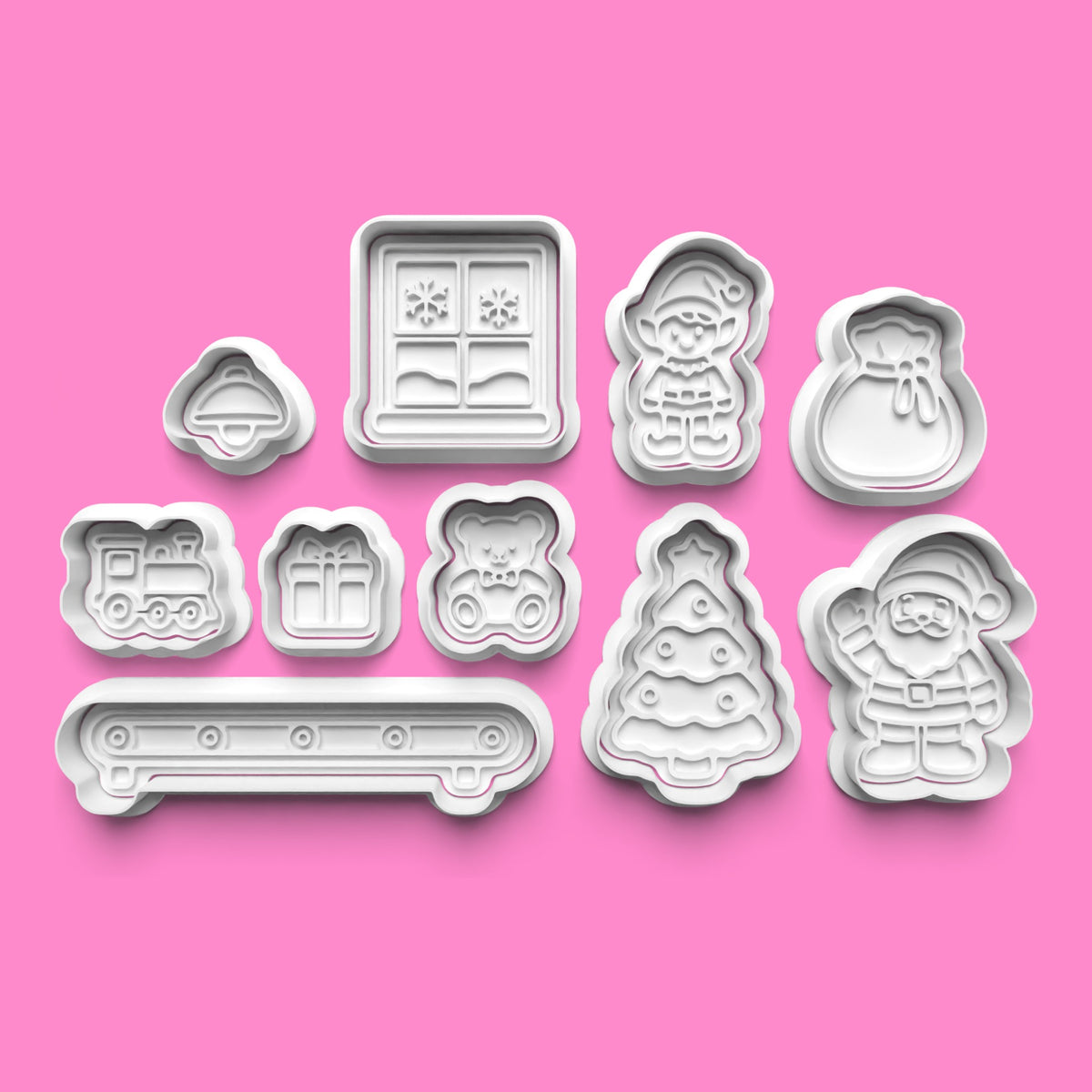 North Pole Workshop Christmas Cookie Cutter & Embosser Set.
