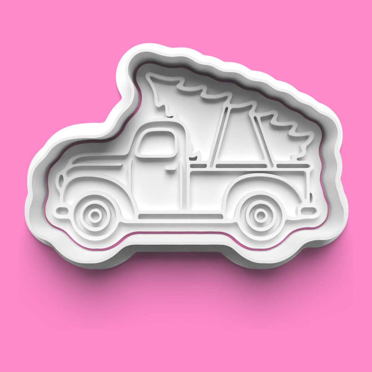 Driving Home for Christmas Cookie Cutter & Embosser Set – 4 Piece.