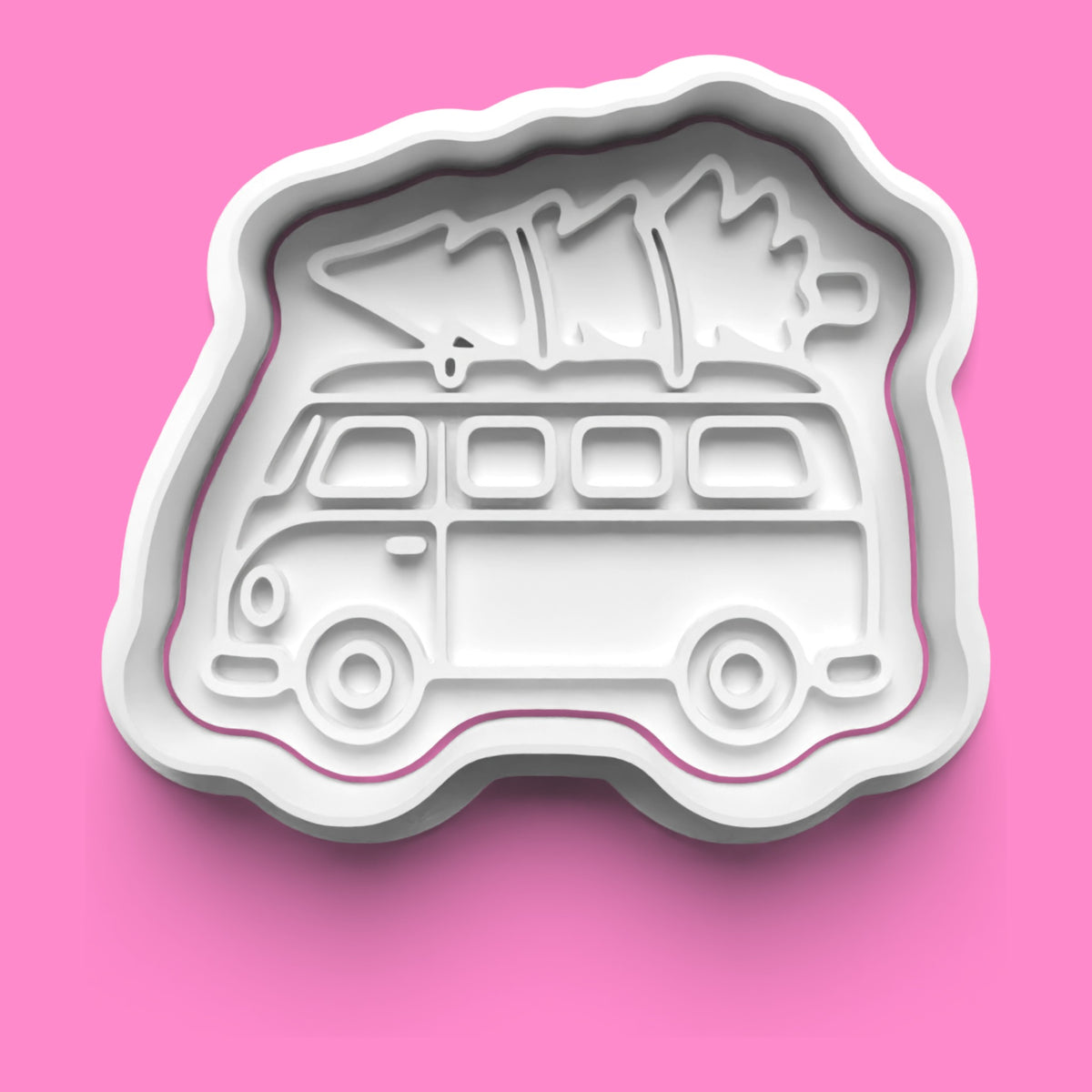 Driving Home for Christmas Cookie Cutter & Embosser Set – 4 Piece.