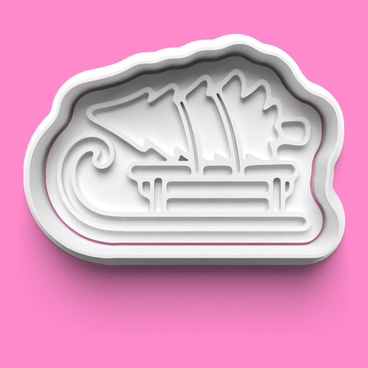 Driving Home for Christmas Cookie Cutter & Embosser Set – 4 Piece.