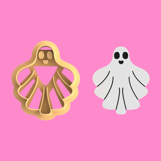 Happy Ghost Clay Cutter – Cute & Spooky in 5 Sizes or Full Set