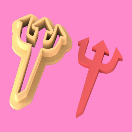 Devil Pitchfork Clay Cutter – Fiery & Fierce (5 Sizes or Full Set)