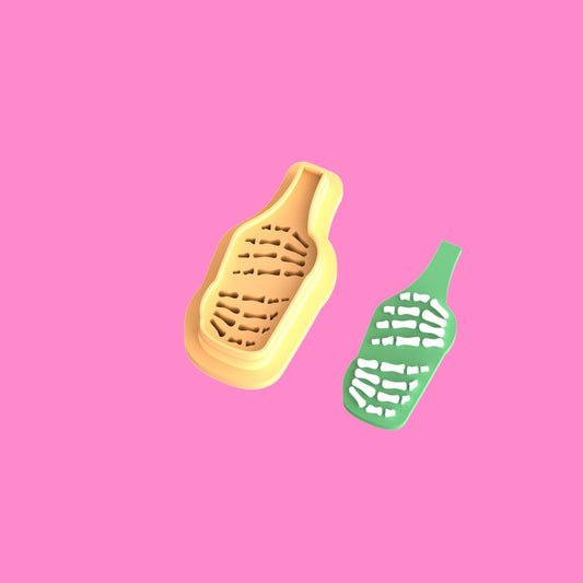 Skeleton Bottle Clay Cutter – Spooky Sips Set (5 Sizes or Full Set)