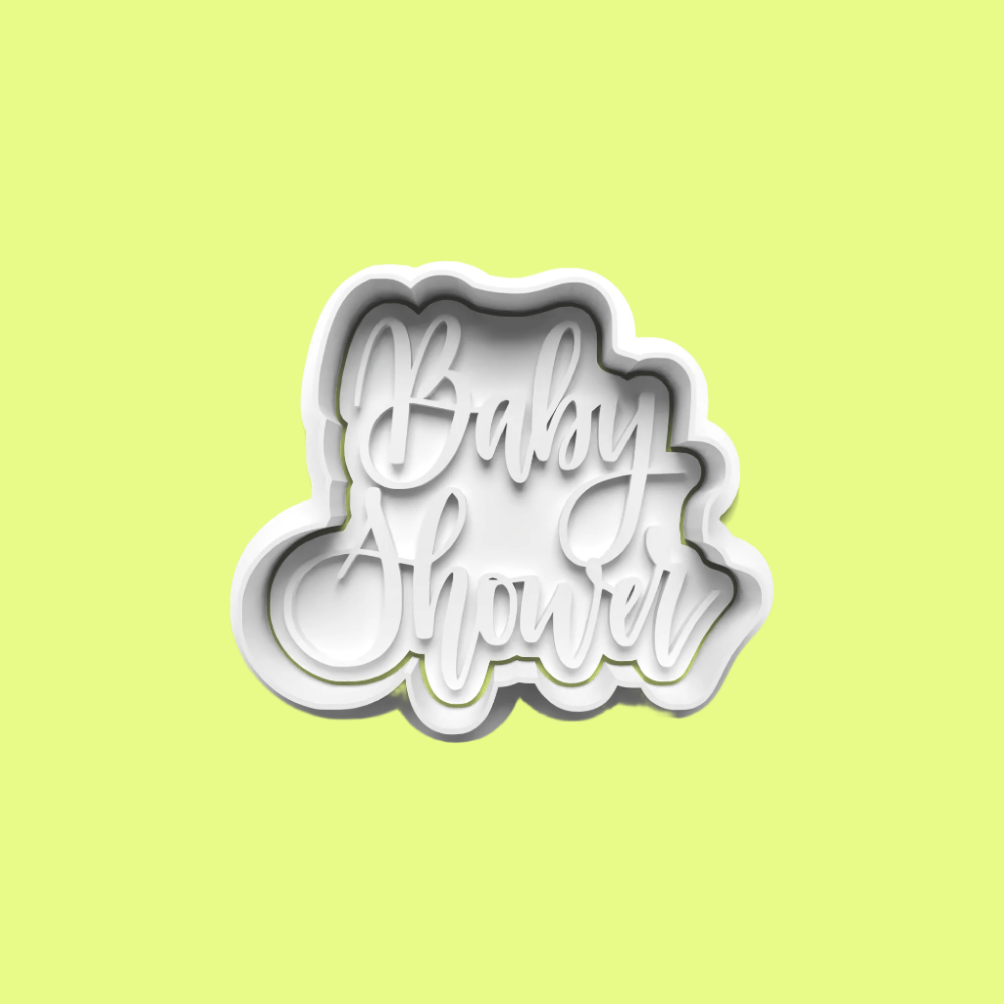 Baby Shower Embosser and Cookie Cutter Set – 4-Piece Baby-Themed Baking Tools.