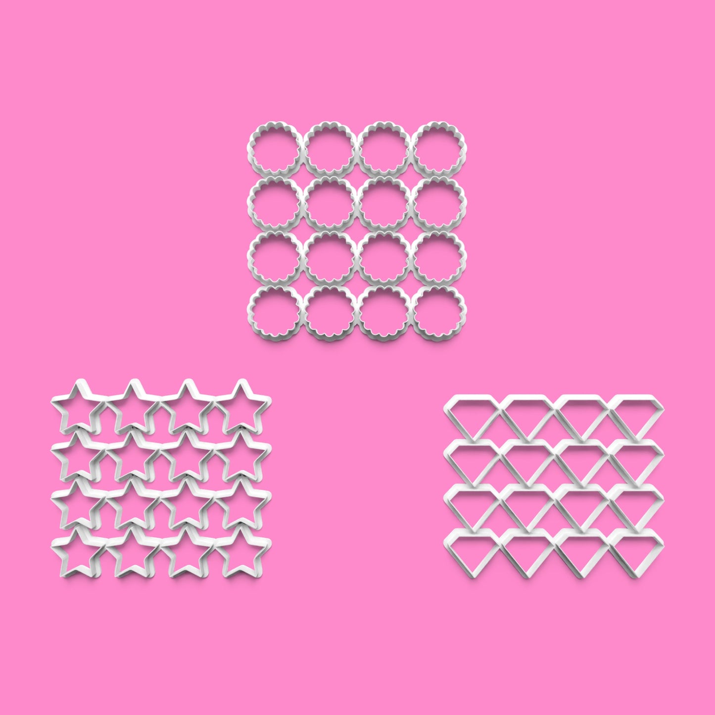 Mini Shape Multicutter Set – Available in 2cm to 6cm Sizes 🎉