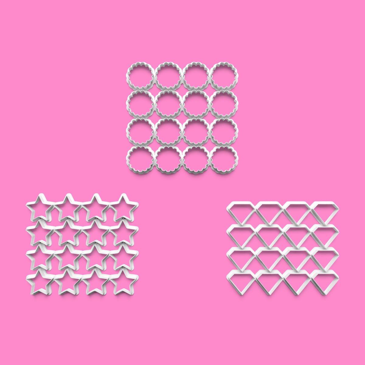 Mini Shape Multicutter Set – Available in 2cm to 6cm Sizes 🎉