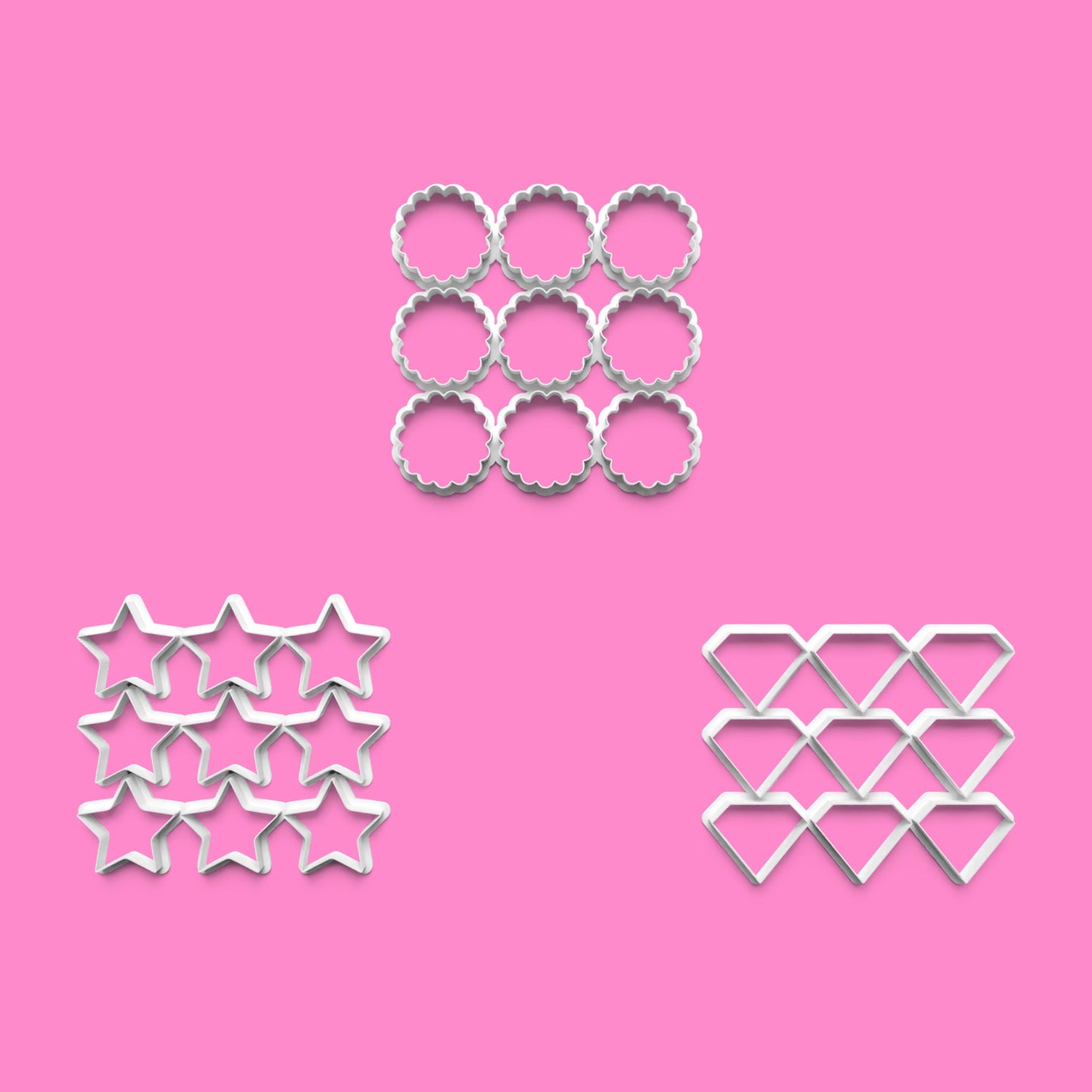 Mini Shape Multicutter Set – Available in 2cm to 6cm Sizes 🎉