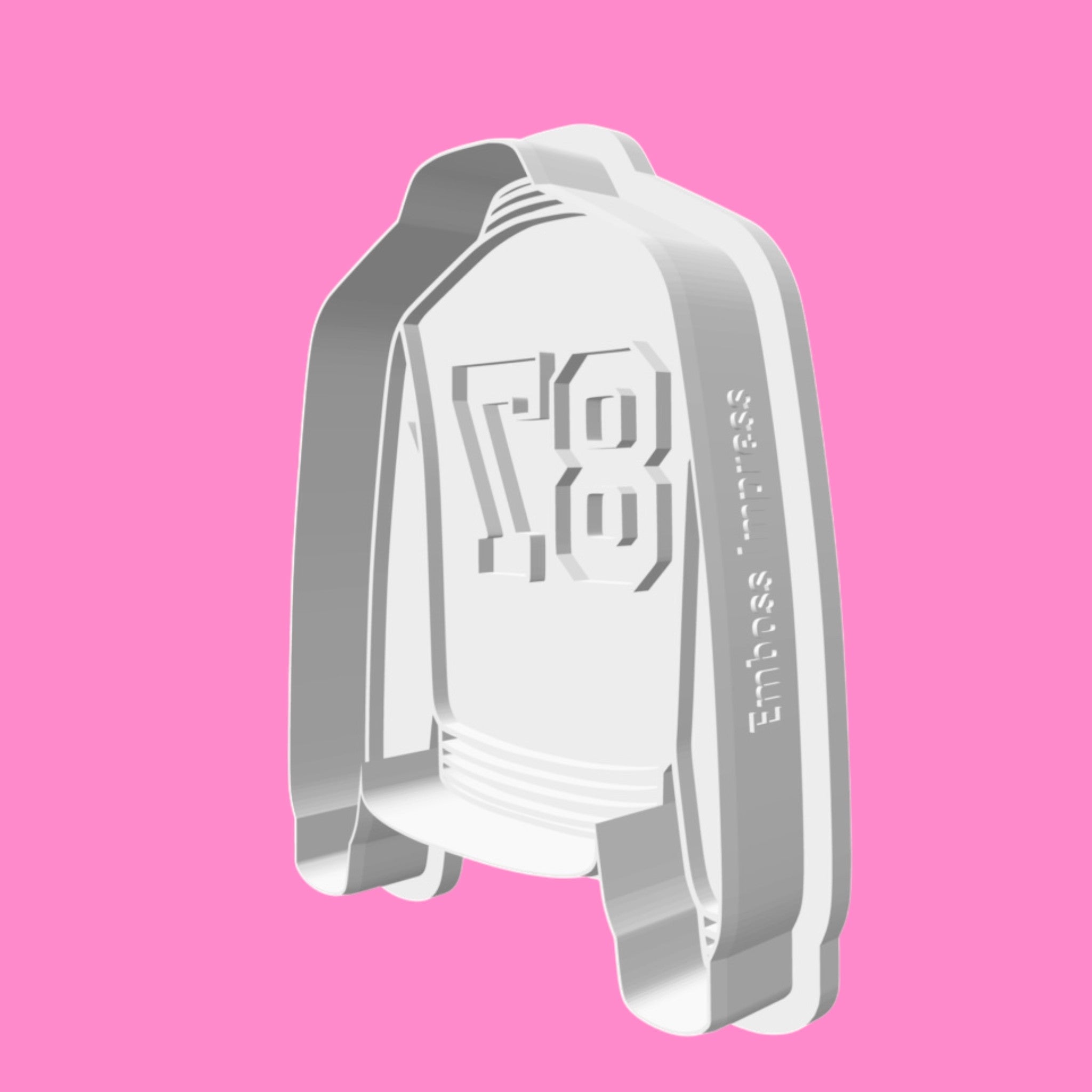Swiftie-Inspired #87 Game Day Jersey Coat Cookie Cutter - Kansas City Football Design