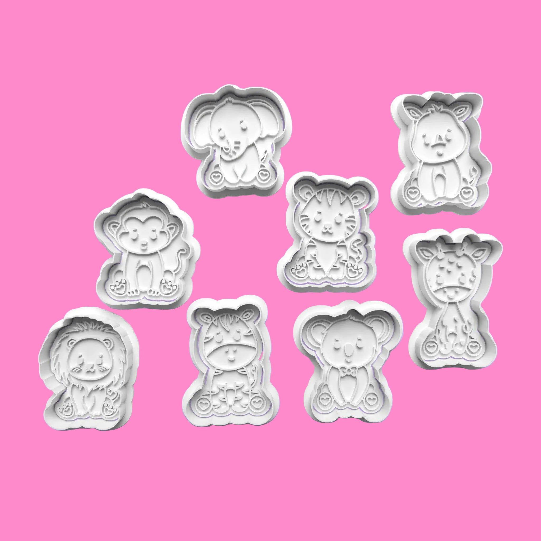 Baby Animal Cookie Cutter Set (8 pcs) | Cute PLA Baking Tools.