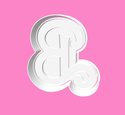 Barbie ‘B’ Cookie Cutter & Embosser – Signature Letter Baking Stamp