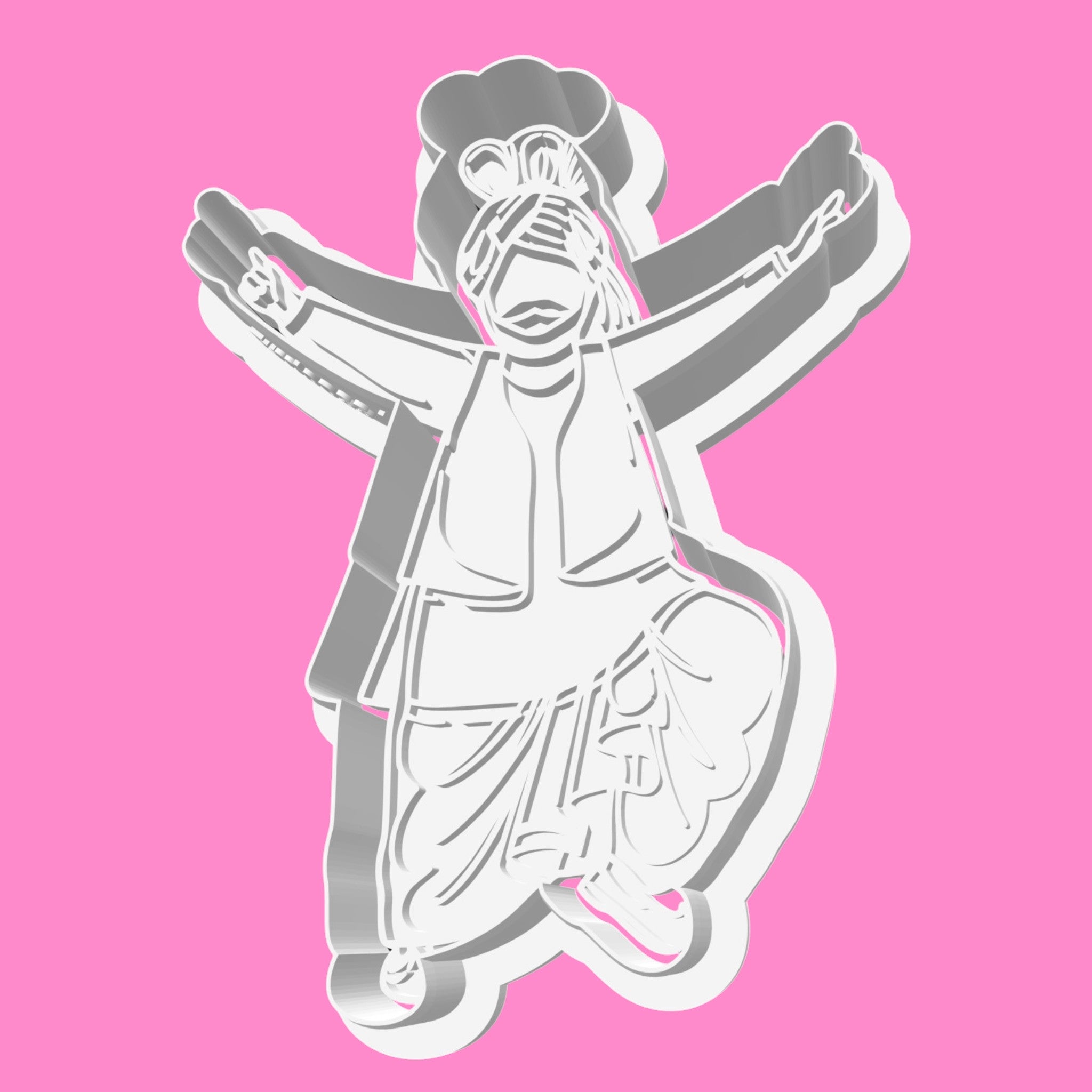 Punjabi Bhangra Dancers Cookie Cutter Set – Traditional Indian Folk Dance Baking & Fondant Tools