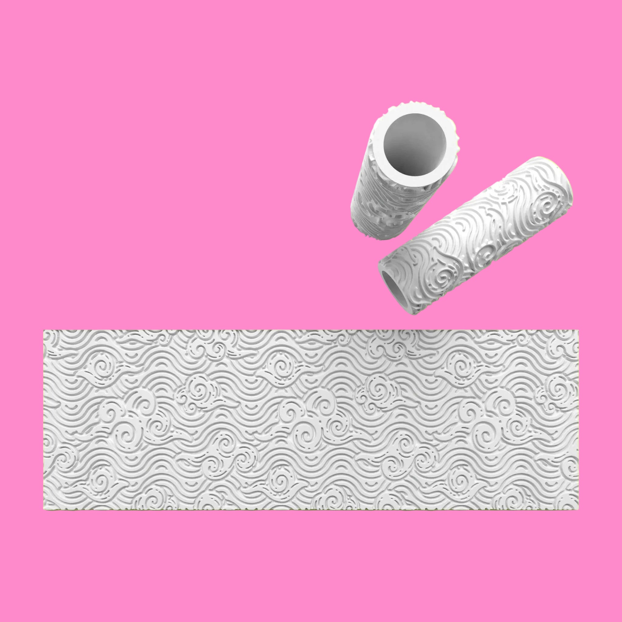 Cloud Textured Roller for Fondant Polymer Clay.