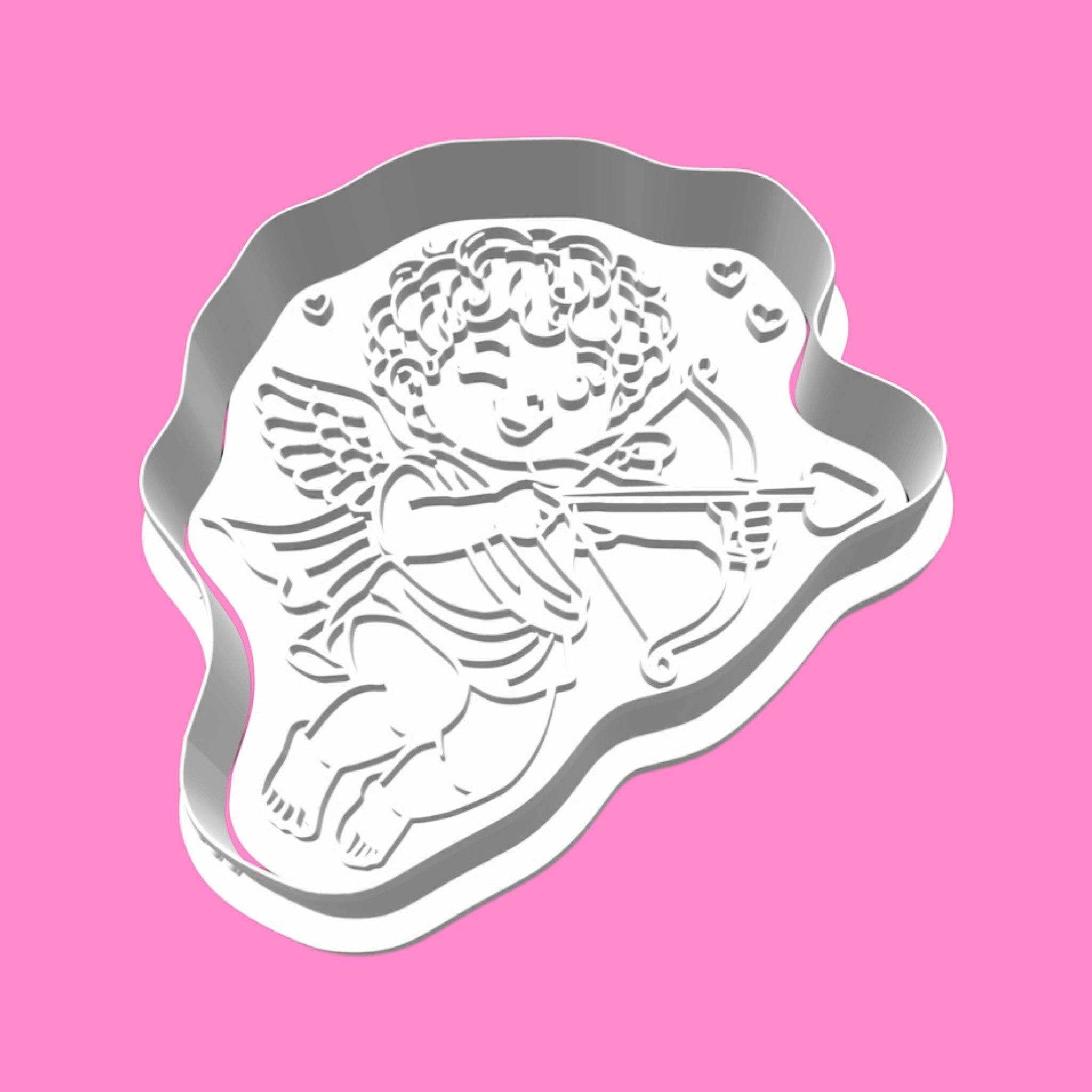 Cupid with Bow & Arrow Cookie Cutter - Valentine’s Day Love Heart Design