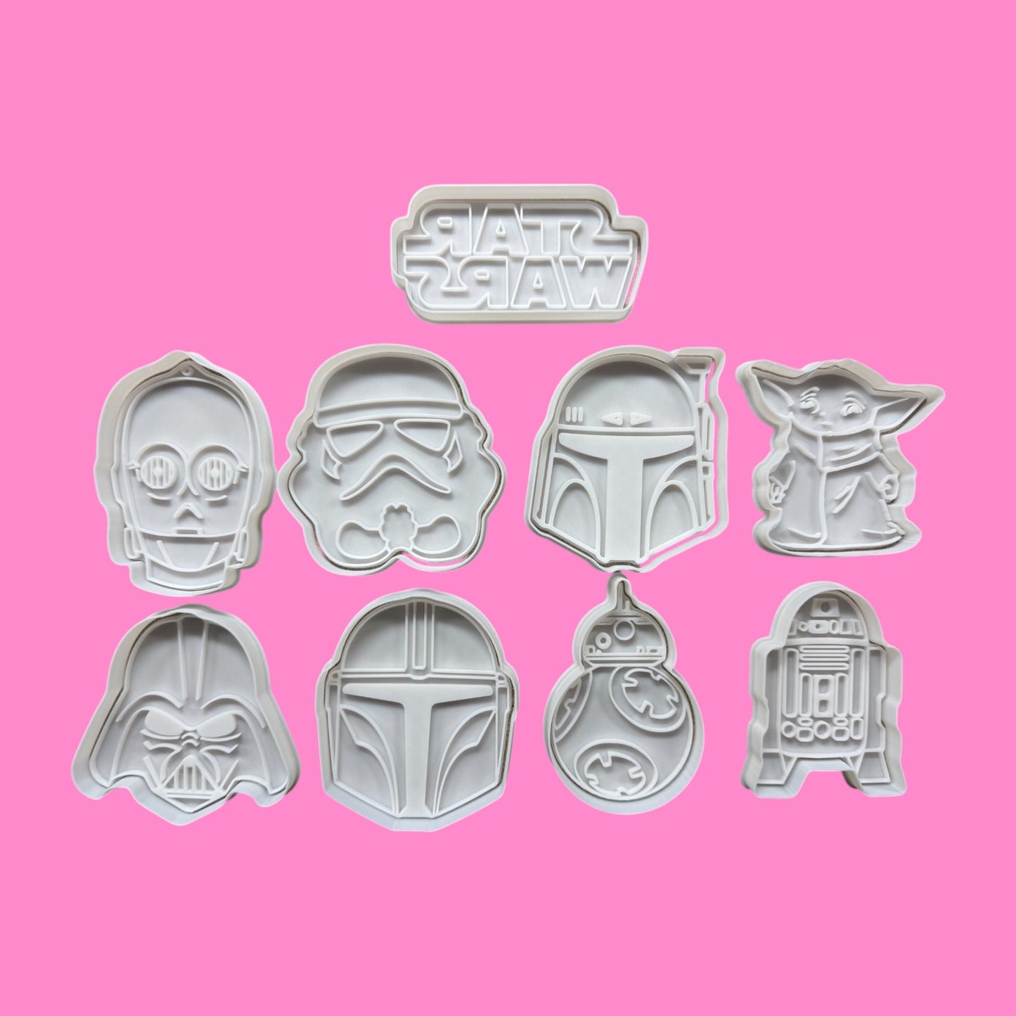 Star Wars Cookie Cutter Set – 9 Iconic Character Designs, Approx. 8 cm