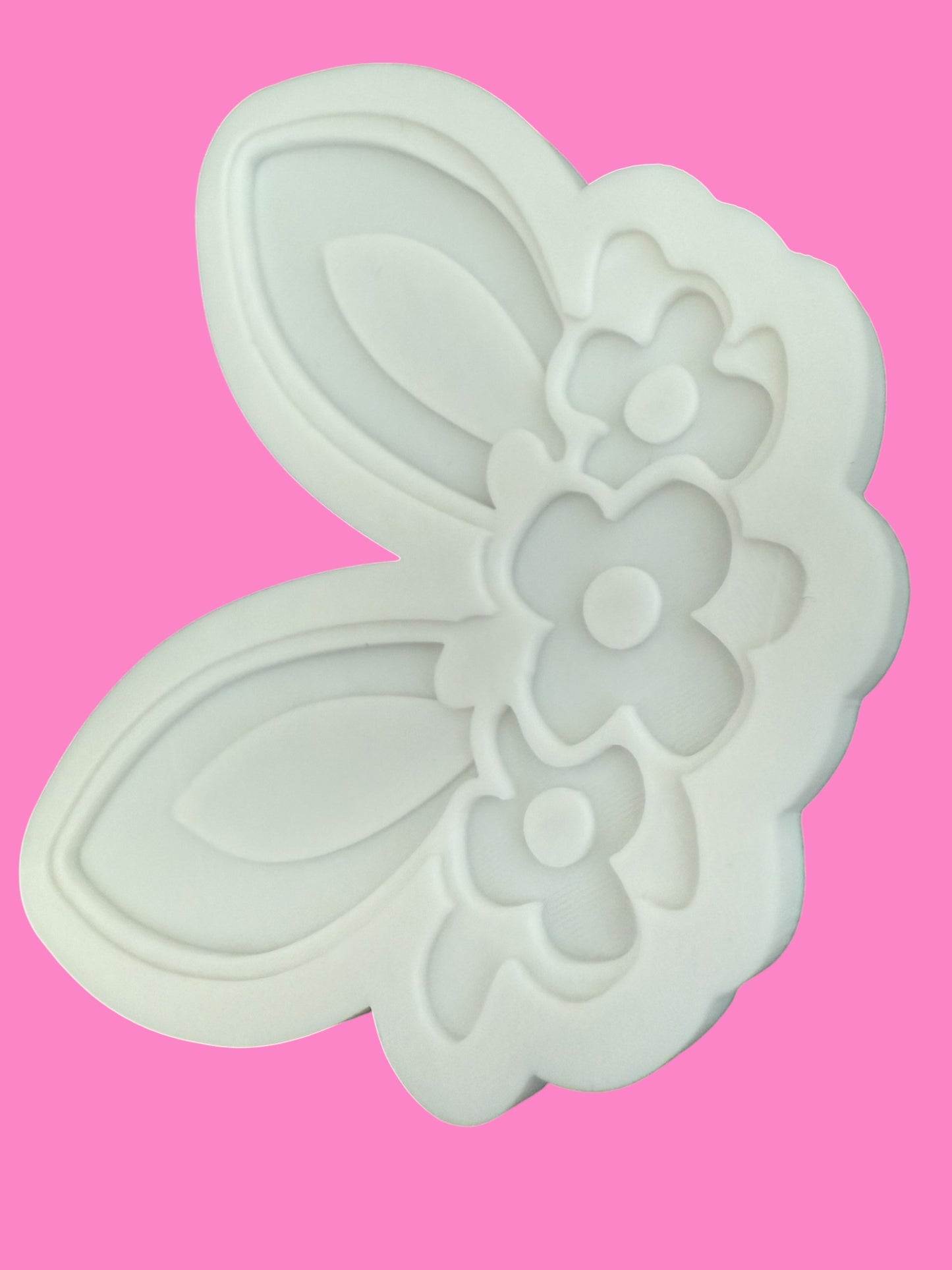 Bunny Ears and Flowers Multilayered Stamp and Cookie Cutter – Adorable Baking Tool