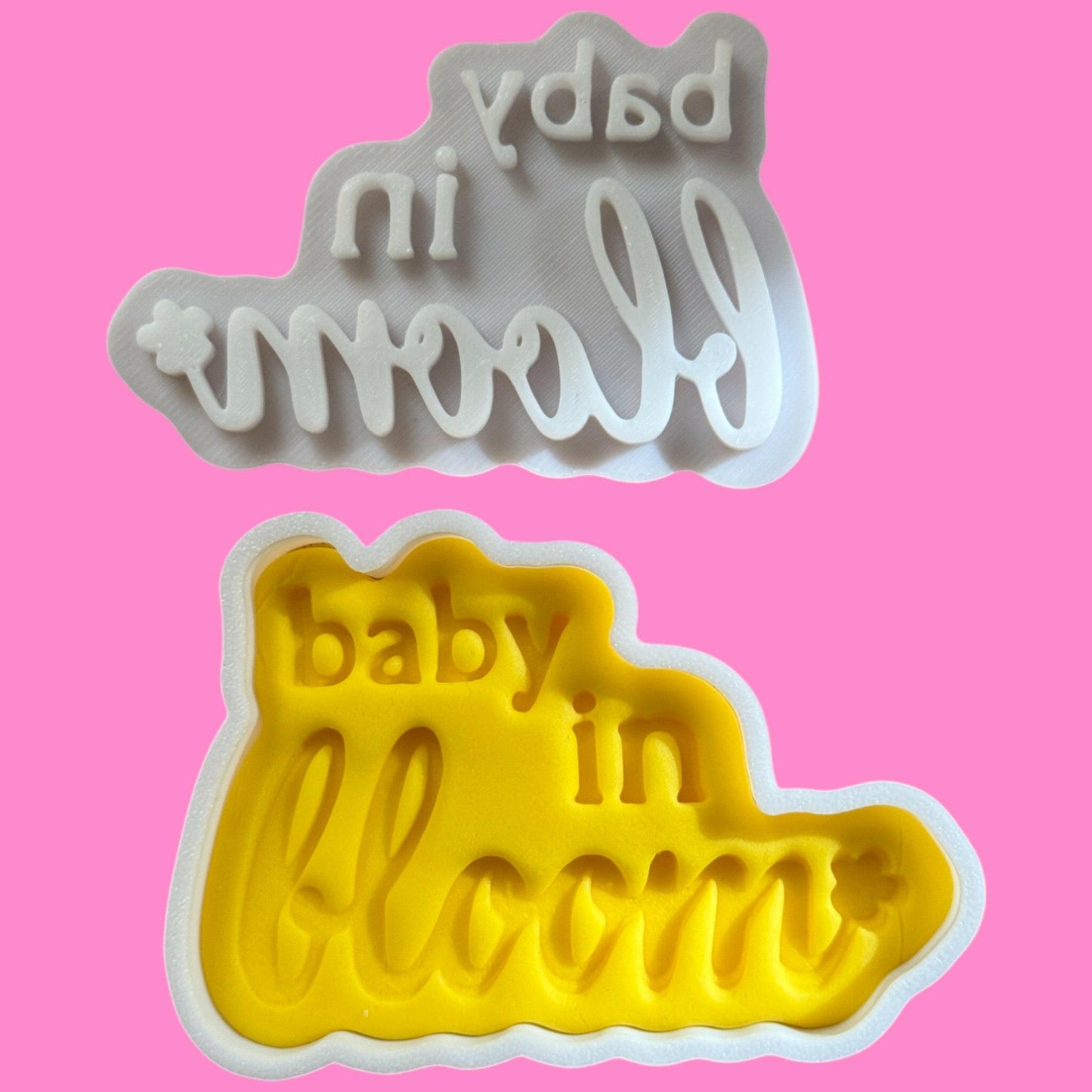 Baby in Bloom Cookie Cutter & Font Stamp – Emboss & Outboss Options.