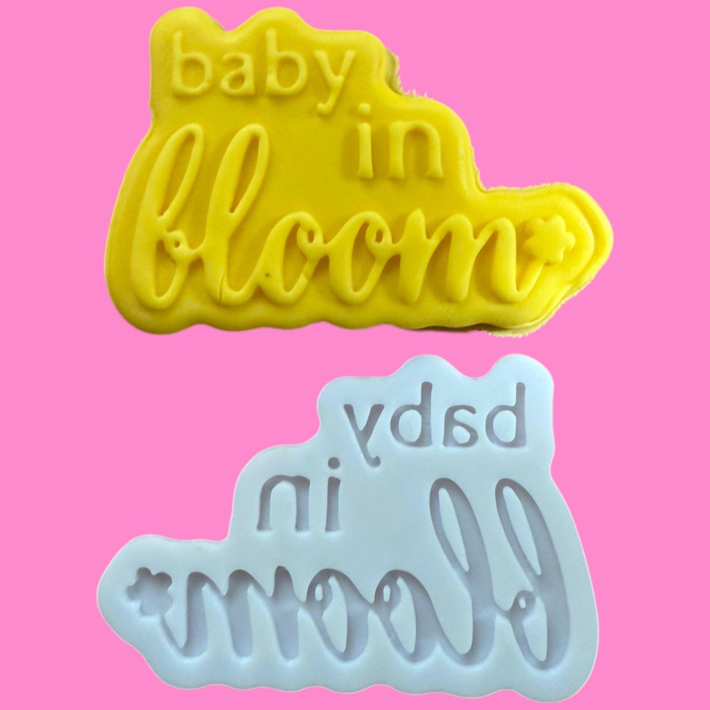 Baby in Bloom Cookie Cutter & Font Stamp – Emboss & Outboss Options.