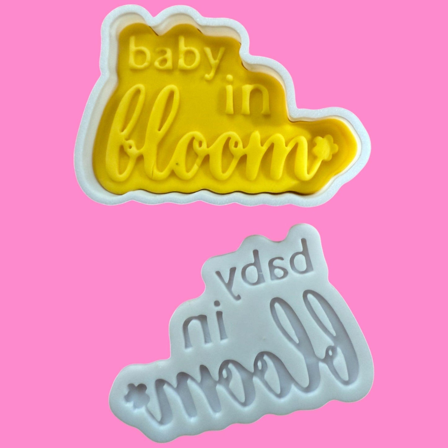 Baby in Bloom Cookie Cutter & Font Stamp – Emboss & Outboss Options.