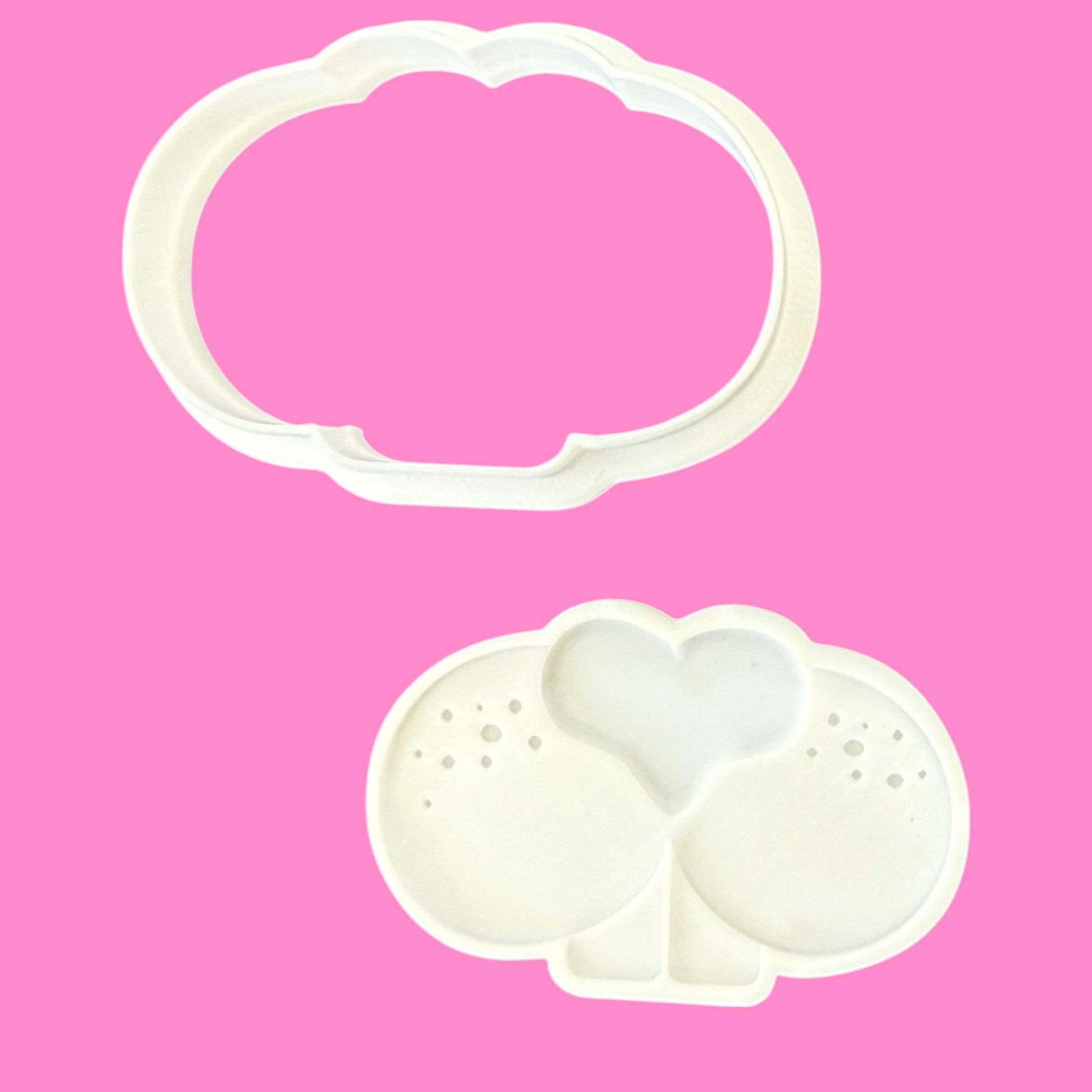 Multilayered Bunny Nose and Teeth Cookie Cutter | Elegant Floral Baking | PLA.