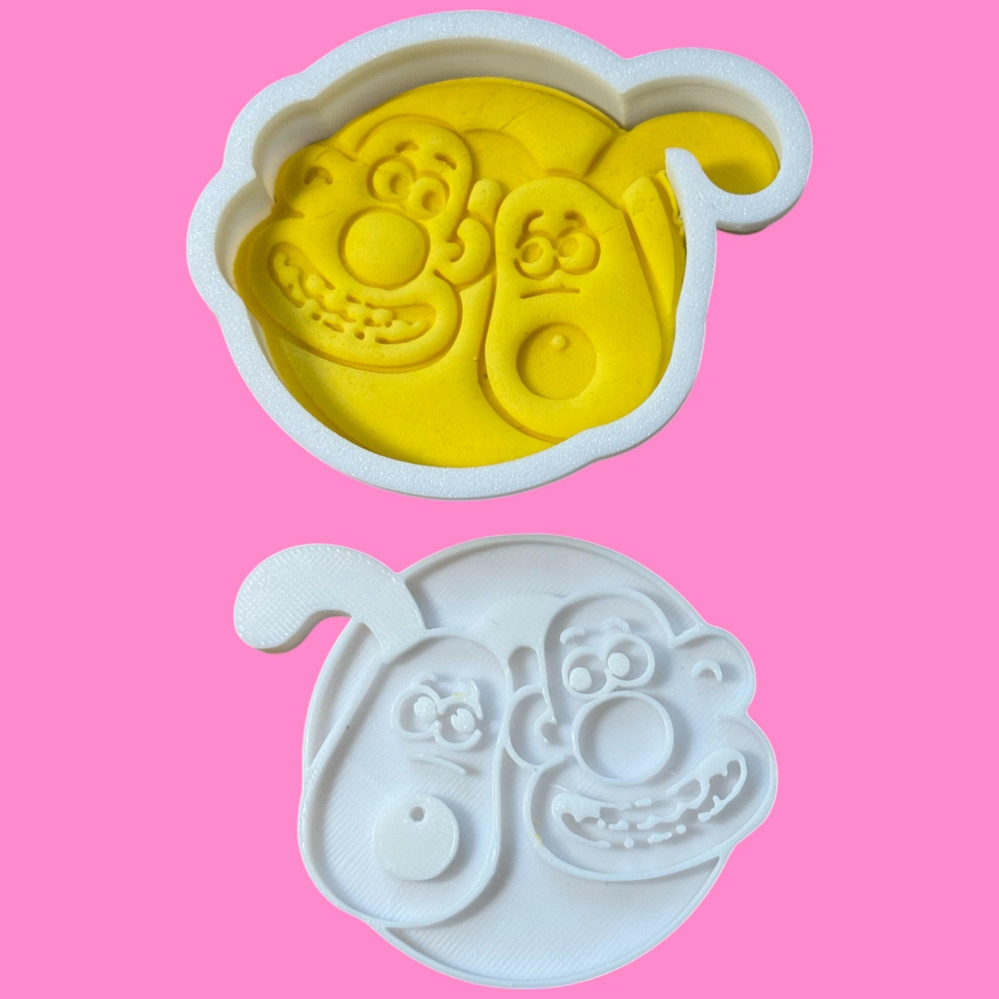 Wallace & Gromit-Inspired Cookie Cutter & Stamp | Emboss & Outboss Variants | PLA
