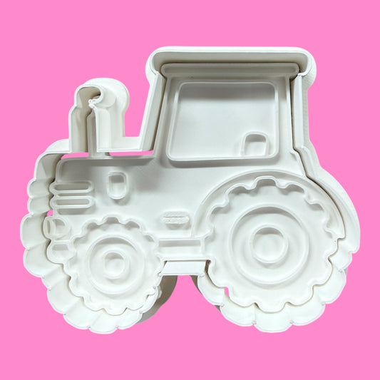 Classic Farm Tractor Cookie Cutter - High-Detail Agriculture Design