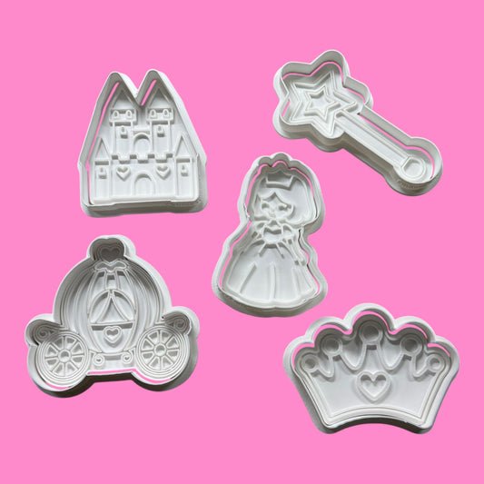 Princess Dream Castle Cookie Cutter Set | Carriage, Crown, Magic Wand & Castle Designs |