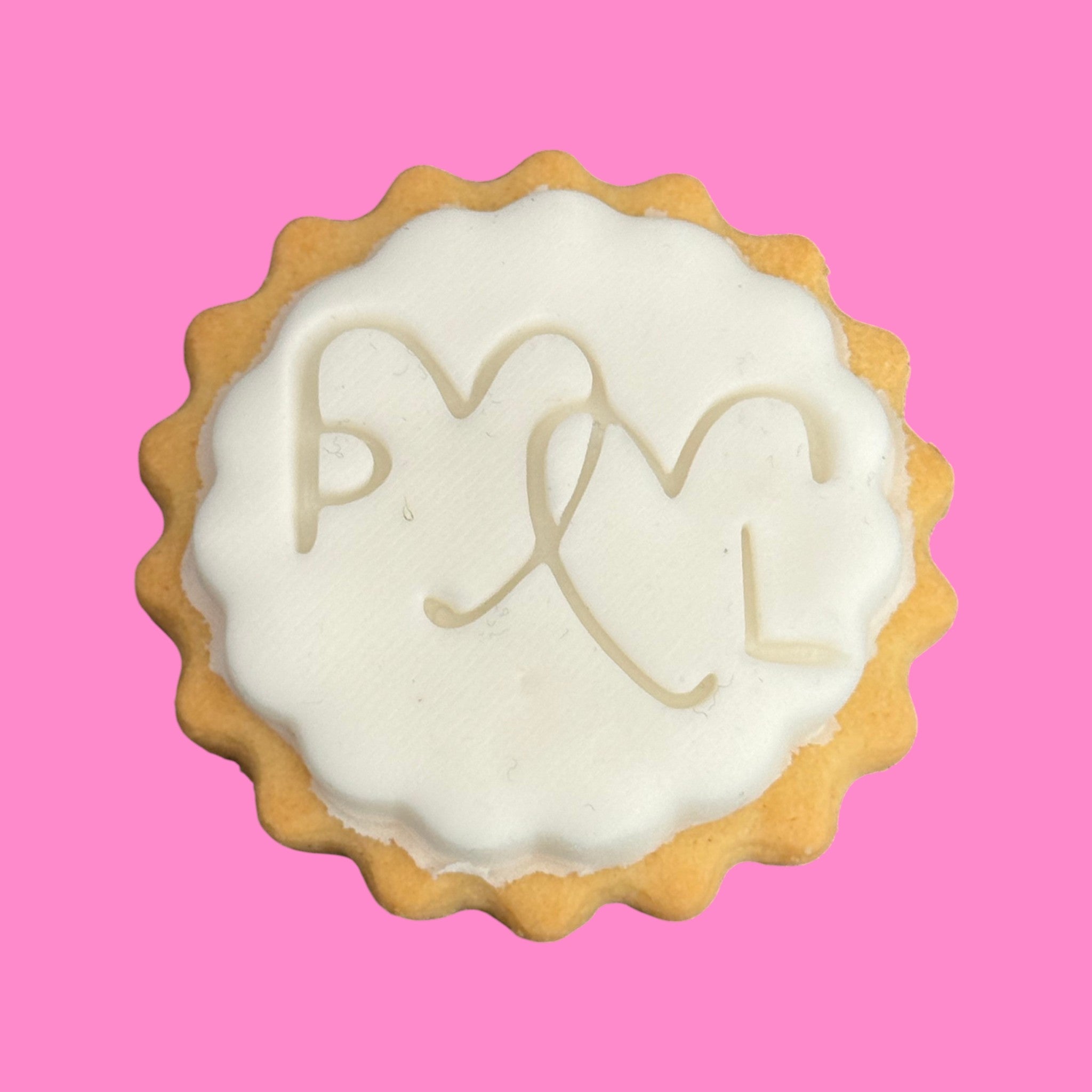 Custom Initials Monogram Cookie Cutter & Stamp | Personalized Wedding, Engagement & Valentine's Day Biscuit Cutter | 5cm - 10cm