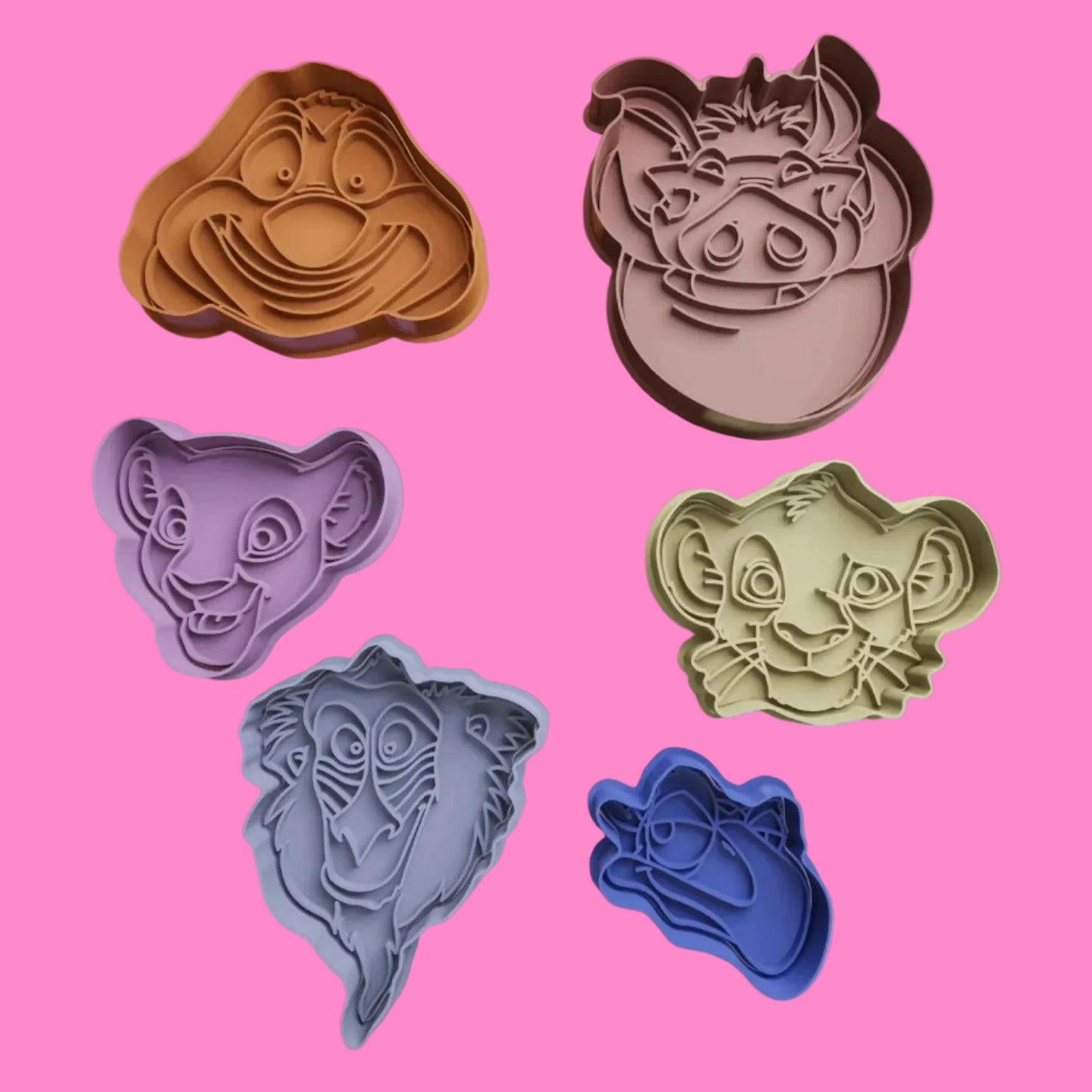 Enchanting Lion King Inspired Cookie Cutter with Embosser Stamp Set..