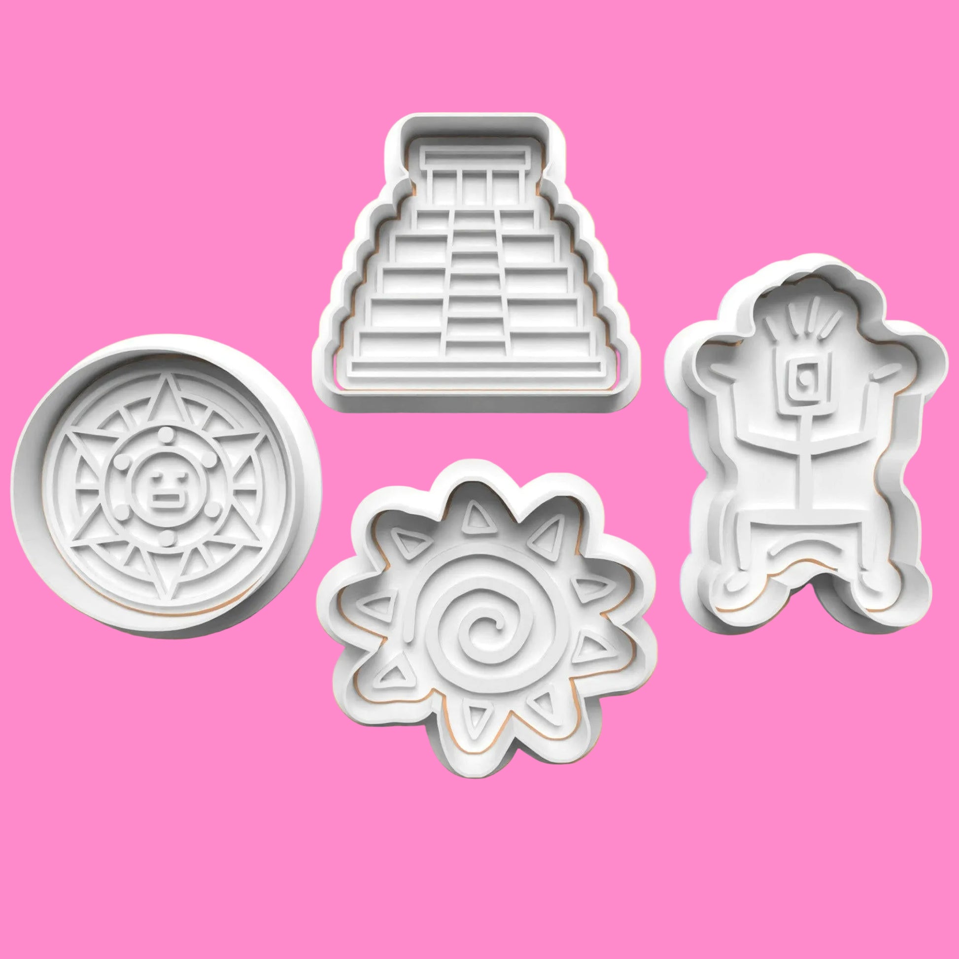 Maya Cookie Cutter Set (4 pcs) | Ancient Civilization-Themed Baking | PLA.