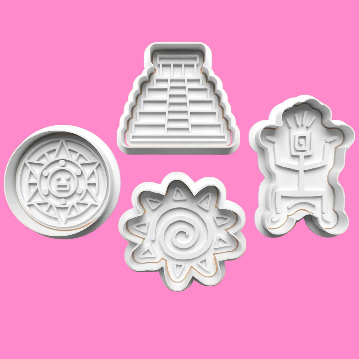 Maya Cookie Cutter Set (4 pcs) | Ancient Civilization-Themed Baking | PLA.