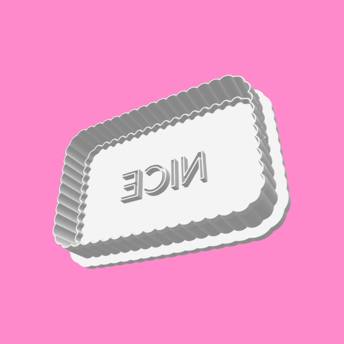 Classic "Nice" Biscuit Cookie Cutter - Traditional British Tea Treat Design