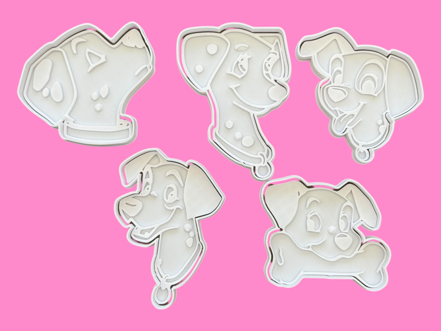 101 Dalmatians Cookie Cutter & Embosser Stamp Set – Set of 5 Puppy-Inspired Designs