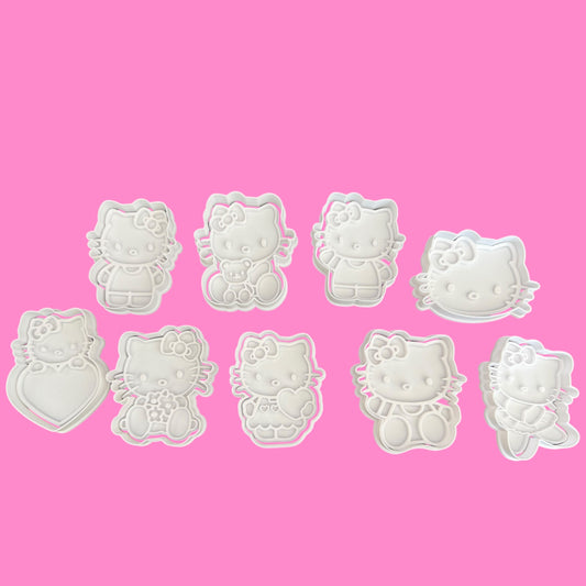 Hello Kitty-Inspired Cookie Cutter Set – 9Designs for Kawaii Bakes!
