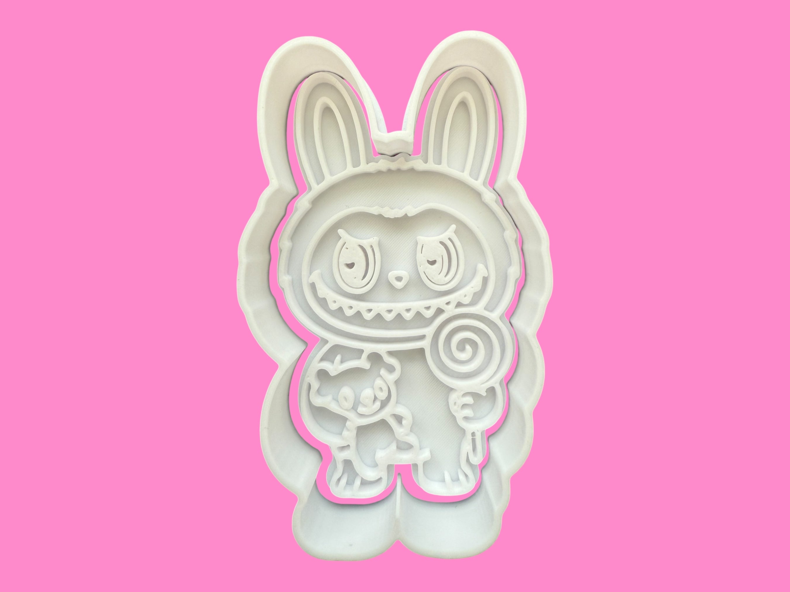 Inspired by Labubu Cookie Cutter & Embosser Stamp Set – Set of 6 Mischievous Character Design Set-1