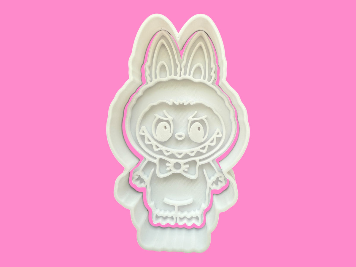 Inspired by Labubu Cookie Cutter & Embosser Stamp Set – Set of 6 Mischievous Character Design Set-1