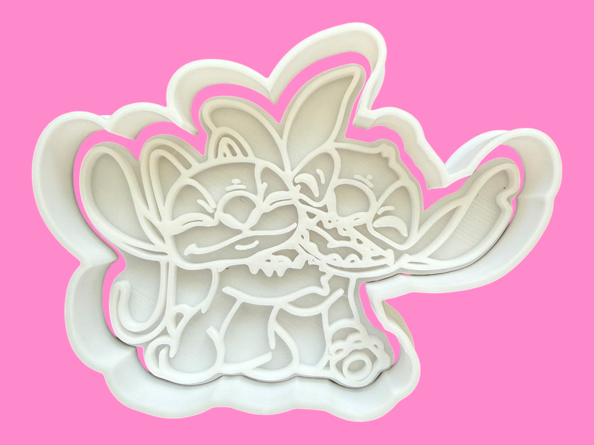 Lilo & Stitch Cookie Cutter & Embosser Stamp Set – Set of 6 Ohana-Inspired Designs Set-4