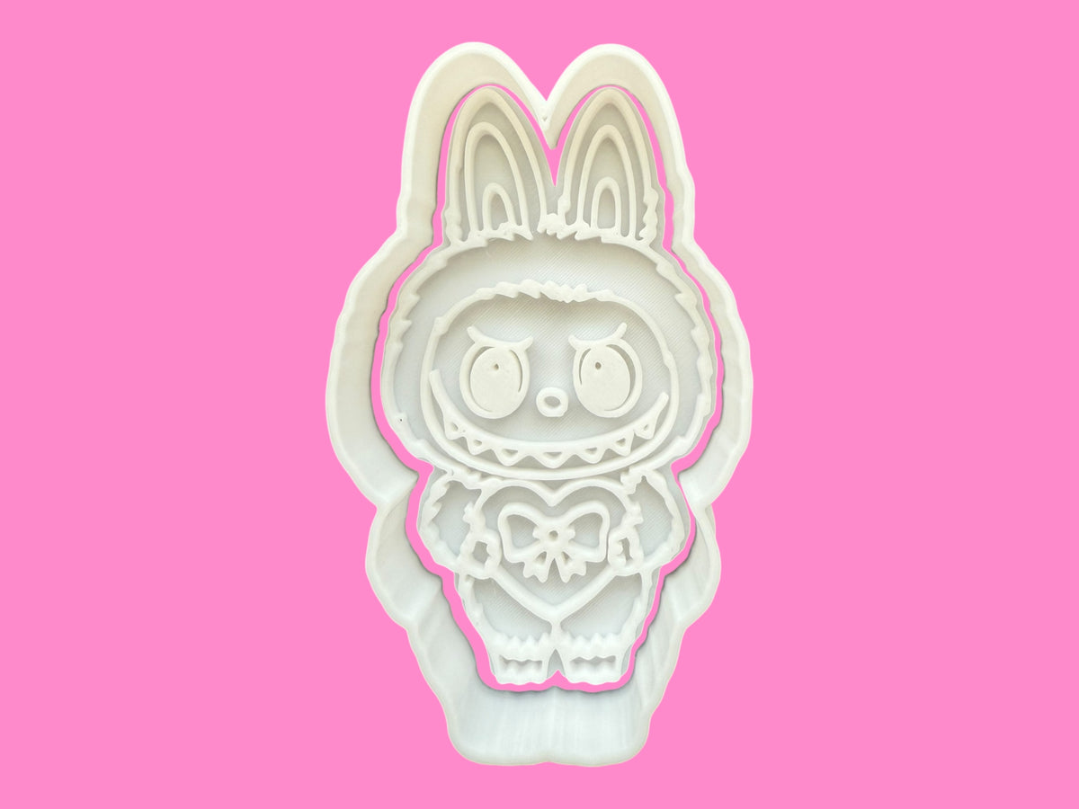 Inspired by Labubu Cookie Cutter & Embosser Stamp Set – Set of 6 Mischievous Character Design Set-1