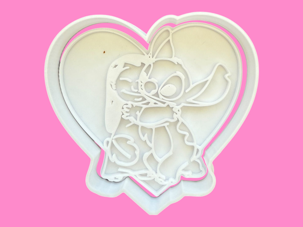 Lilo & Stitch Cookie Cutter & Embosser Stamp Set – Set of 6 Ohana-Inspired Designs Set-2